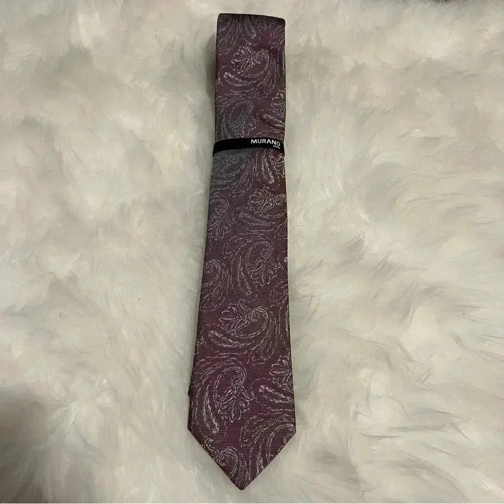 Murano 100% silk tie‎ paisley print